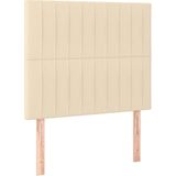 vidaXL Kopfteile 2 Stk. Creme 80x5x78/88 cm Stoff