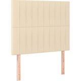 Kopfteile 2 Stk. Creme 100x5x78/88 cm Stoff Vidaxl