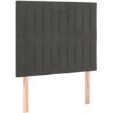 Kopfteile 2 Stk. Dunkelgrau 100x5x78/88 cm Samt Vidaxl