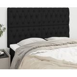 Kopfteile 4 Stk. Schwarz 72x7x78/88 cm Stoff Vidaxl