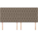 Kopfteile 4 Stk. Taupe 90x7x78/88 cm Stoff Vidaxl