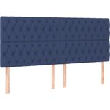 vidaXL Kopfteile 4 Stk. Blau 90x7x78/88 cm Stoff