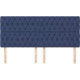 vidaXL Kopfteile 4 Stk. Blau 90x7x78/88 cm Stoff