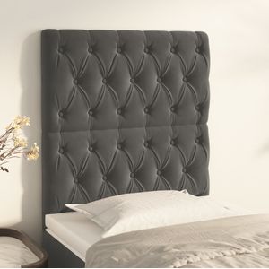 vidaXL-Hoofdborden-2-st-80x7x78/88-cm-fluweel-donkergrijs