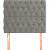 Kopfteile 2 Stk. Hellgrau 100x7x78/88 cm Samt Vidaxl