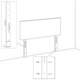vidaXL Kopfteile 4 Stk. Blau 90x5x78/88 cm Stoff