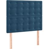 vidaXL Hoofdborden 2 st 90x5x78/88 cm fluweel donkerblauw