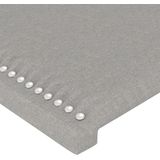 VidaXL Hoofdbord met Randen 93x23x78/88 cm Stof Lichtgrijs