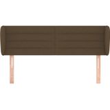vidaXL Kopfteil mit Ohren Dunkelbraun 147x23x78/88 cm Stoff