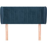 vidaXL - Hoofdbord - met - randen - 103x23x78/ - cm - fluweel - donkerblauw