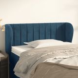 vidaXL - Hoofdbord - met - randen - 103x23x78/ - cm - fluweel - donkerblauw