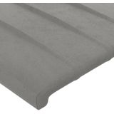Kopfteil mit Ohren Hellgrau 163x23x78/88 cm Samt vidaXL