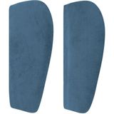 vidaXL - Hoofdbord - met - randen - 163x23x78/ - cm - fluweel - donkerblauw