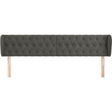 Kopfteil mit Ohren Dunkelgrau 183x23x78/88 cm Samt Vidaxl
