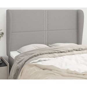 vidaXL Kopfteil mit Ohren Hellgrau 147x23x118/128 cm Stoff