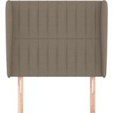 Kopfteil mit Ohren Taupe 103x23x118/128 cm Stoff vidaXL
