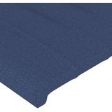 vidaXL Hoofdbord met randen 163x23x118/128 cm stof blauw