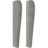 vidaXL Kopfteil mit Ohren Hellgrau 147x23x118/128 cm Samt