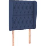 Kopfteil mit Ohren Blau 83x23x118/128 cm Stoff Vidaxl