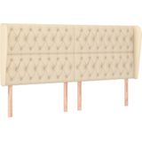 vidaXL Kopfteil mit Ohren Creme 183x23x118/128 cm Stoff