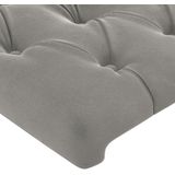 vidaXL Kopfteil mit Ohren Hellgrau 147x23x118/128 cm Samt