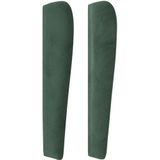 vidaXL Kopfteil mit Ohren Dunkelgrün 147x23x118/128 cm Samt
