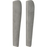 vidaXL Kopfteil mit Ohren Hellgrau 163x23x118/128 cm Samt