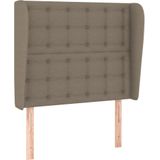Kopfteil mit Ohren Taupe 93x23x118/128 cm Stoff Vidaxl