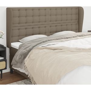 vidaXL Kopfteil mit Ohren Taupe 163x23x118/128 cm Stoff