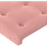 vidaXL - Hoofdbord - met - randen - 103x23x118/ - cm - fluweel - roze
