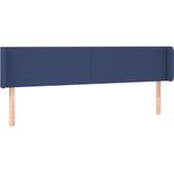 Kopfteil mit Ohren Blau 203x16x78/88 cm Stoff Vidaxl