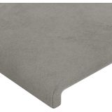Kopfteil mit Ohren Hellgrau 203x16x78/88 cm Samt vidaXL