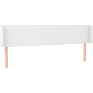 Kopfteil mit Ohren Weiß 163x16x78/88 cm Kunstleder Vidaxl
