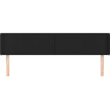 Kopfteil mit Ohren Schwarz 203x16x78/88 cm Kunstleder Vidaxl