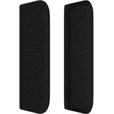 vidaXL Kopfteil mit Ohren Schwarz 83x16x78/88 cm Stoff