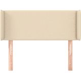 Kopfteil mit Ohren Creme 83x16x78/88 cm Stoff vidaXL