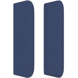 vidaXL Kopfteil mit Ohren Blau 147x16x78/88 cm Stoff