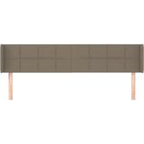 vidaXL Kopfteil mit Ohren Taupe 163x16x78/88 cm Stoff