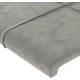 vidaXL Kopfteil mit Ohren Hellgrau 183x16x78/88 cm Samt