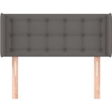 vidaXL Kopfteil mit Ohren Grau 83x16x78/88 cm Kunstleder