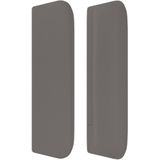 Kopfteil mit Ohren Grau 147x16x78/88 cm Kunstleder Vidaxl