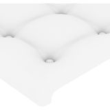 vidaXL Hoofdbord met randen 183x16x78/88 cm kunstleer wit