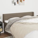 Kopfteil mit Ohren Taupe 163x16x78/88 cm Stoff Vidaxl