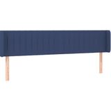 vidaXL Kopfteil mit Ohren Blau 183x16x78/88 cm Stoff