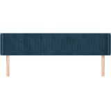 Kopfteil mit Ohren Dunkelblau 183x16x78/88 cm Samt Vidaxl