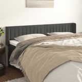 Kopfteil mit Ohren Dunkelgrau 203x16x78/88 cm Samt Vidaxl