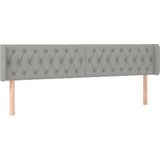 vidaXL Kopfteil mit Ohren Hellgrau 183x16x78/88 cm Stoff