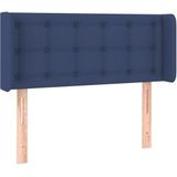 Kopfteil mit Ohren Blau 93x16x78/88 cm Stoff Vidaxl