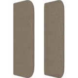 Kopfteil mit Ohren Taupe 147x16x78/88 cm Stoff Vidaxl