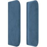 Kopfteil mit Ohren Dunkelblau 147x16x78/88 cm Samt Vidaxl